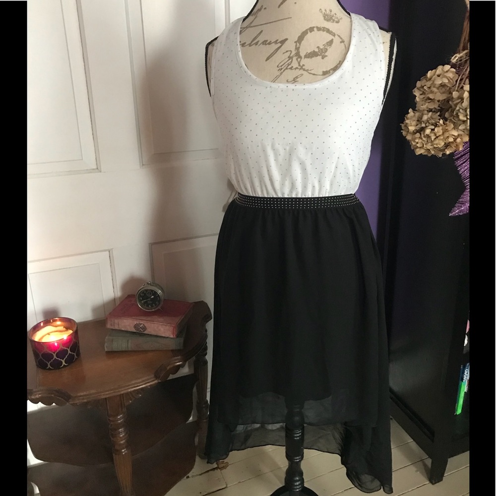 High-low chiffon dress